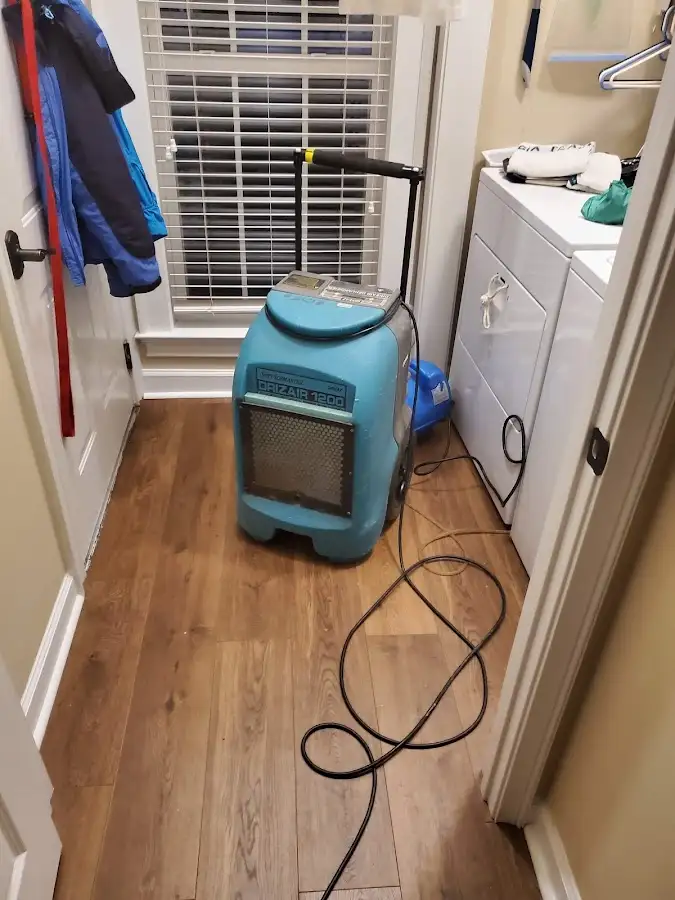 Commercial dehumidifier deployed for Flood Damage Cleanup in Big Flats